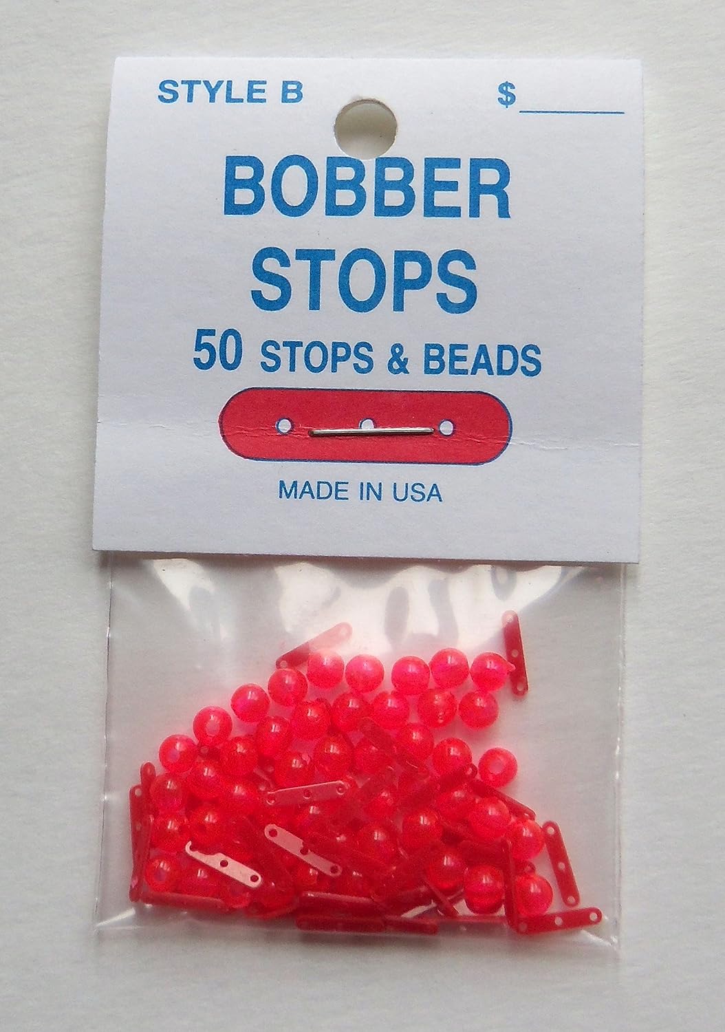 JS Bobber Stops and Beads - Three Hole - 50 Per Pack